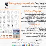 إعلان وظيفة رسام شخصيات في برنامج Moho